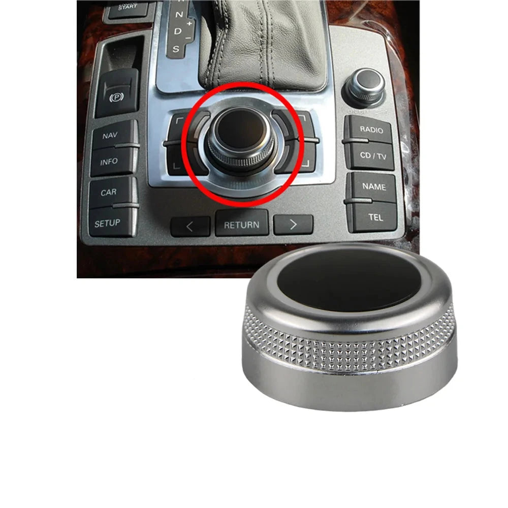 Audi MMI Multi Media Rotary Knob Main Menu Switch Cover 4F0919069 - Fits A6/Avant/Allroad Quattro (2005-2011), A8, Q7 (4F0919069A)